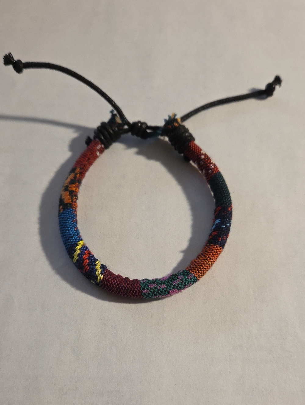 Woven, Adjustable, Muticolor Cloth Bracelet